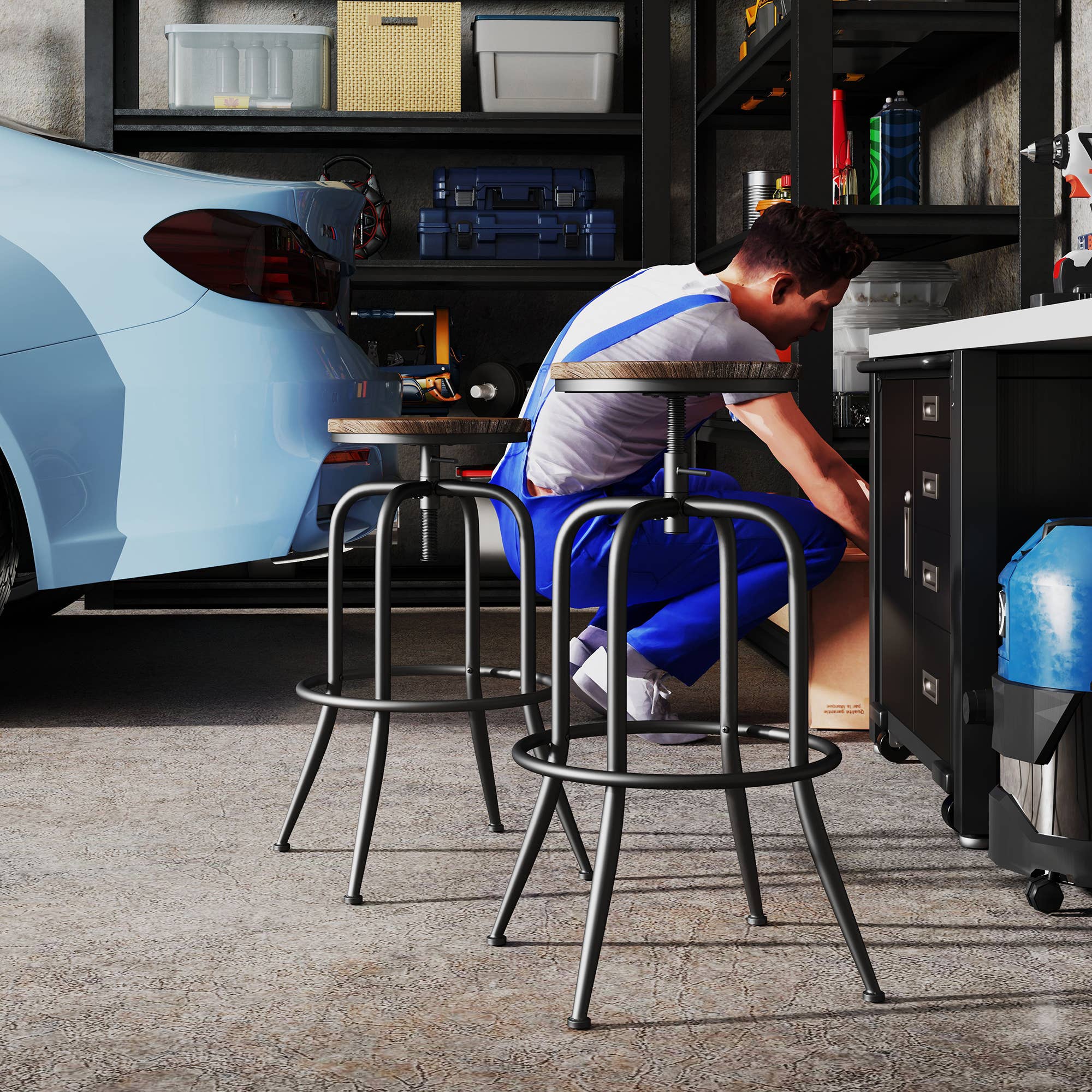 39F Inc. - Vente Accessoires de sport - Tabouret de bar réglable – Parfait pour les bars de musique live et l'extérieur3