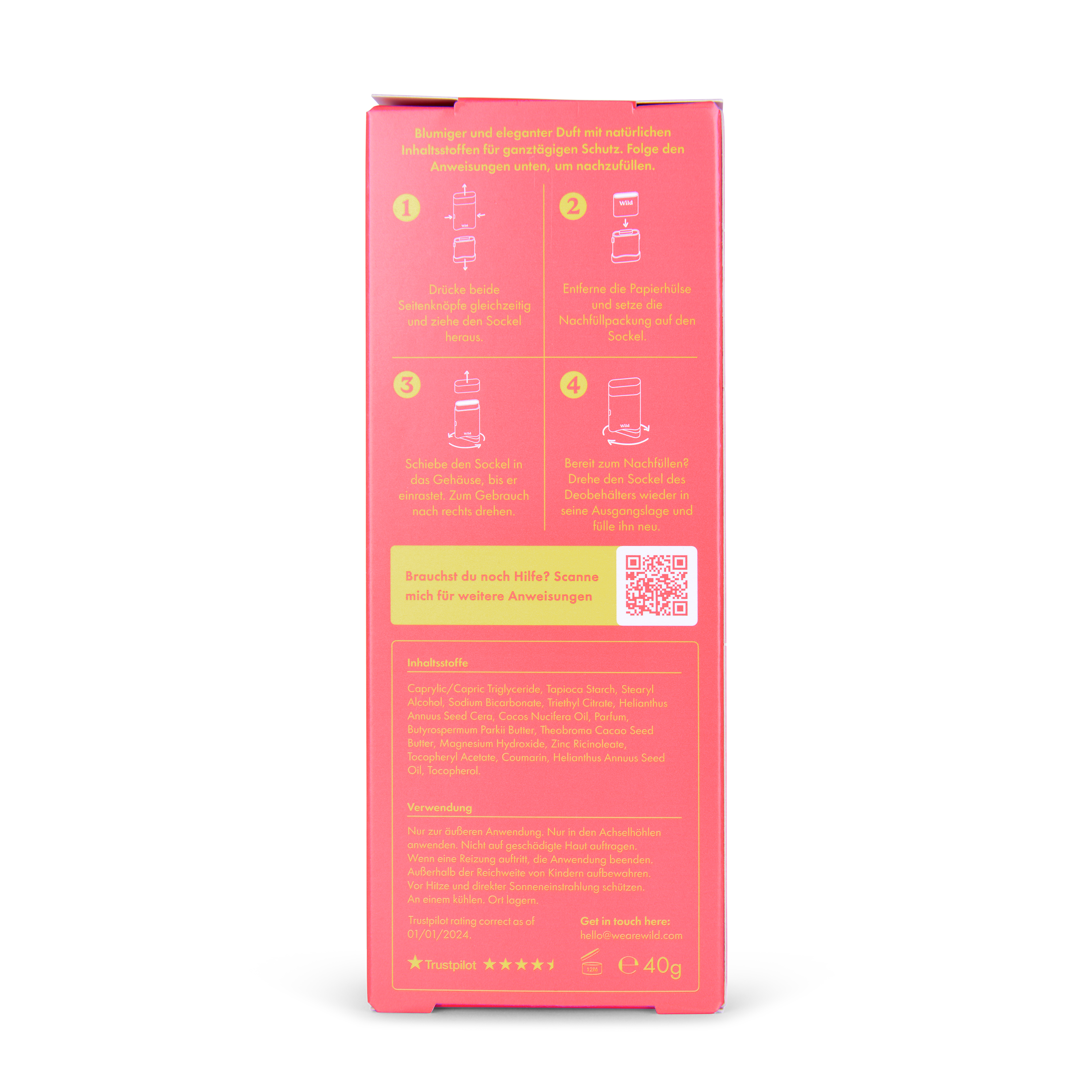 Wild – wholesale Deodorant – Unisex – Deo DE Pink/Cherry Blossom (8 Pack)1