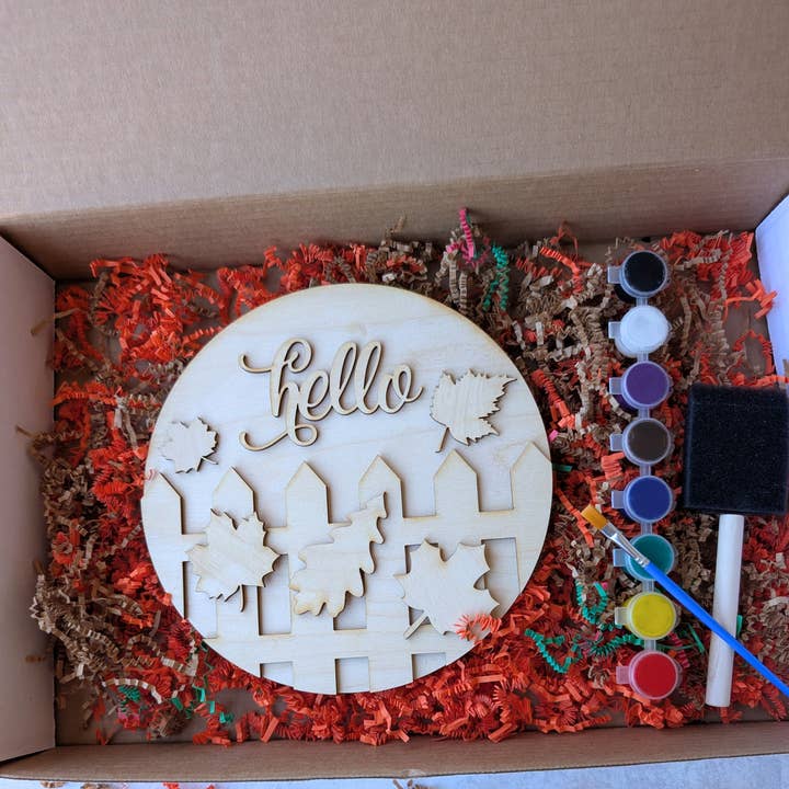 Kit de Pintura em Madeira "Olá Outono" Faça Você Mesmo por atacado de Candle N Joy