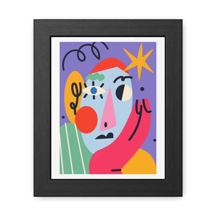 Kurian 11 - Abstract Colorful Framed Poster - Modern Art Decor for wholesale by Donkey Laserbeam