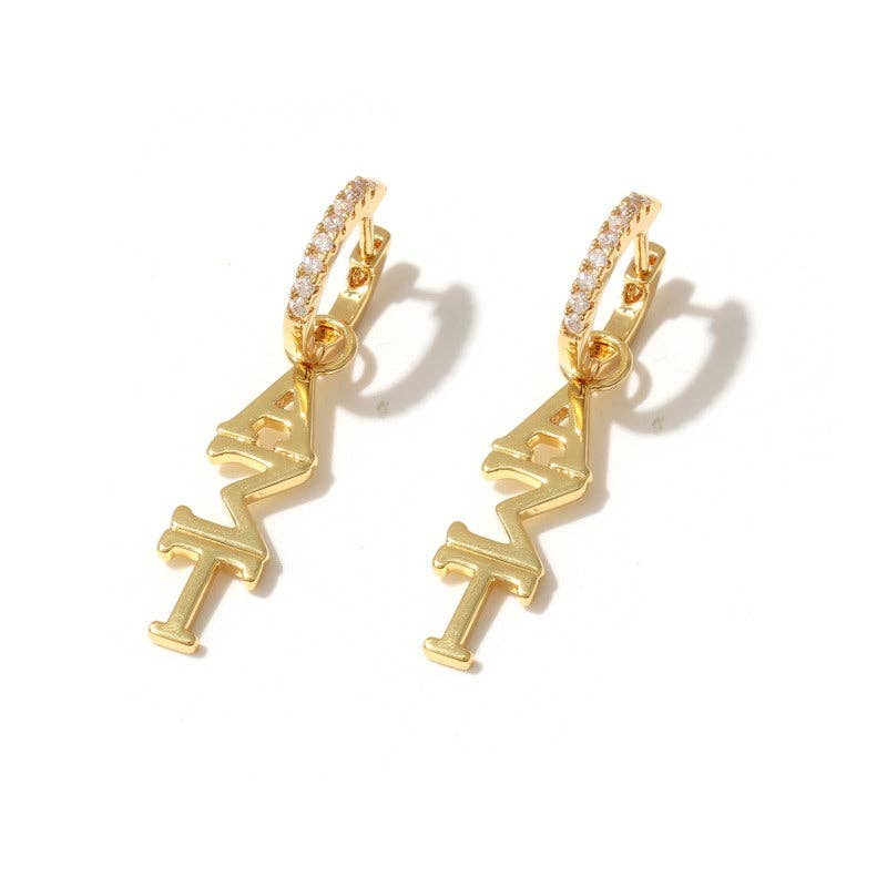 Color Shout - Vente Petits anneaux - Boucles d'oreilles créoles E208 avec lettres grecques de sororité7