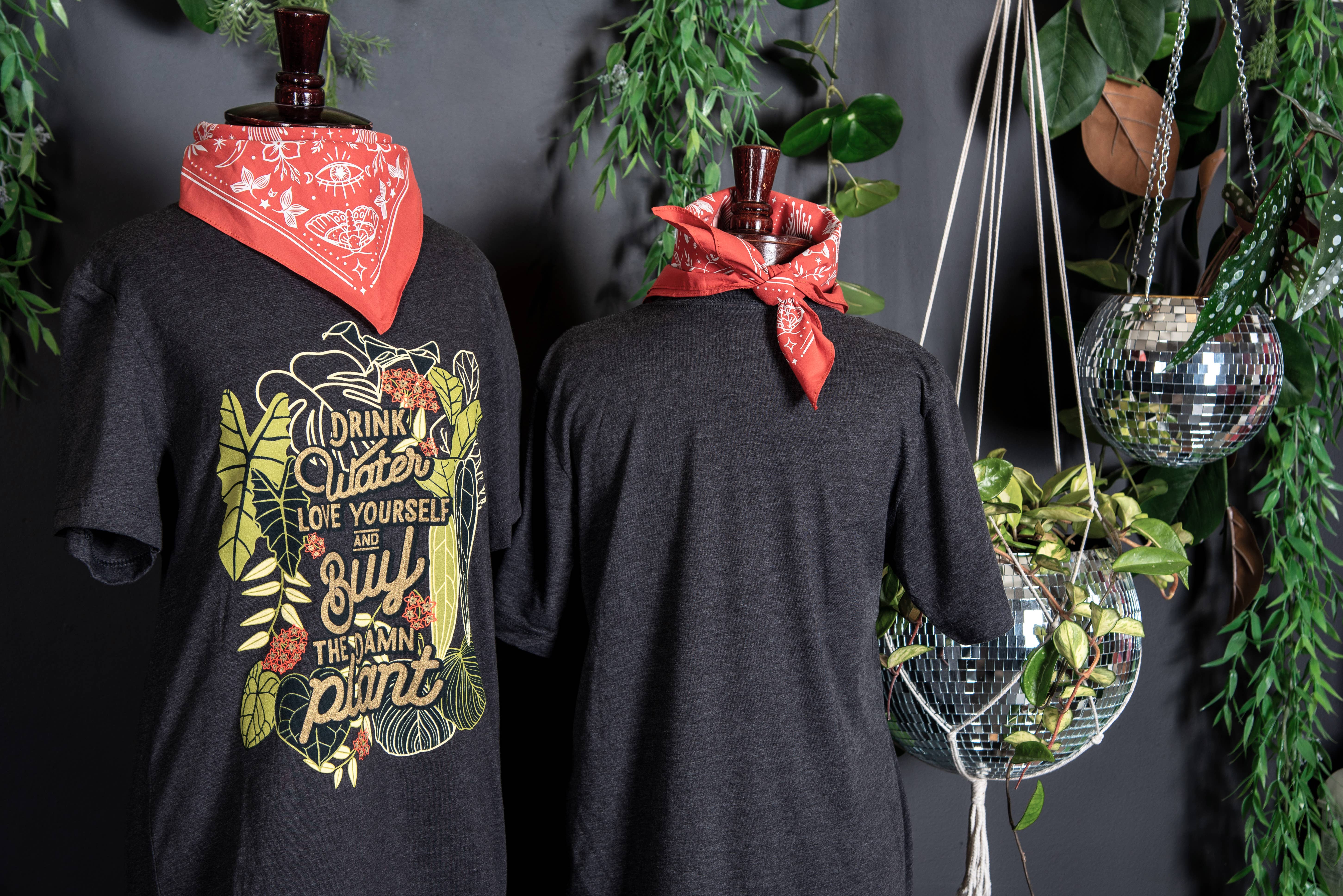 Variegate Design – wholesale Screen printed t-shirt – Women′s – Drink Water, Love Yourself, And Buy The Damn Plant.1