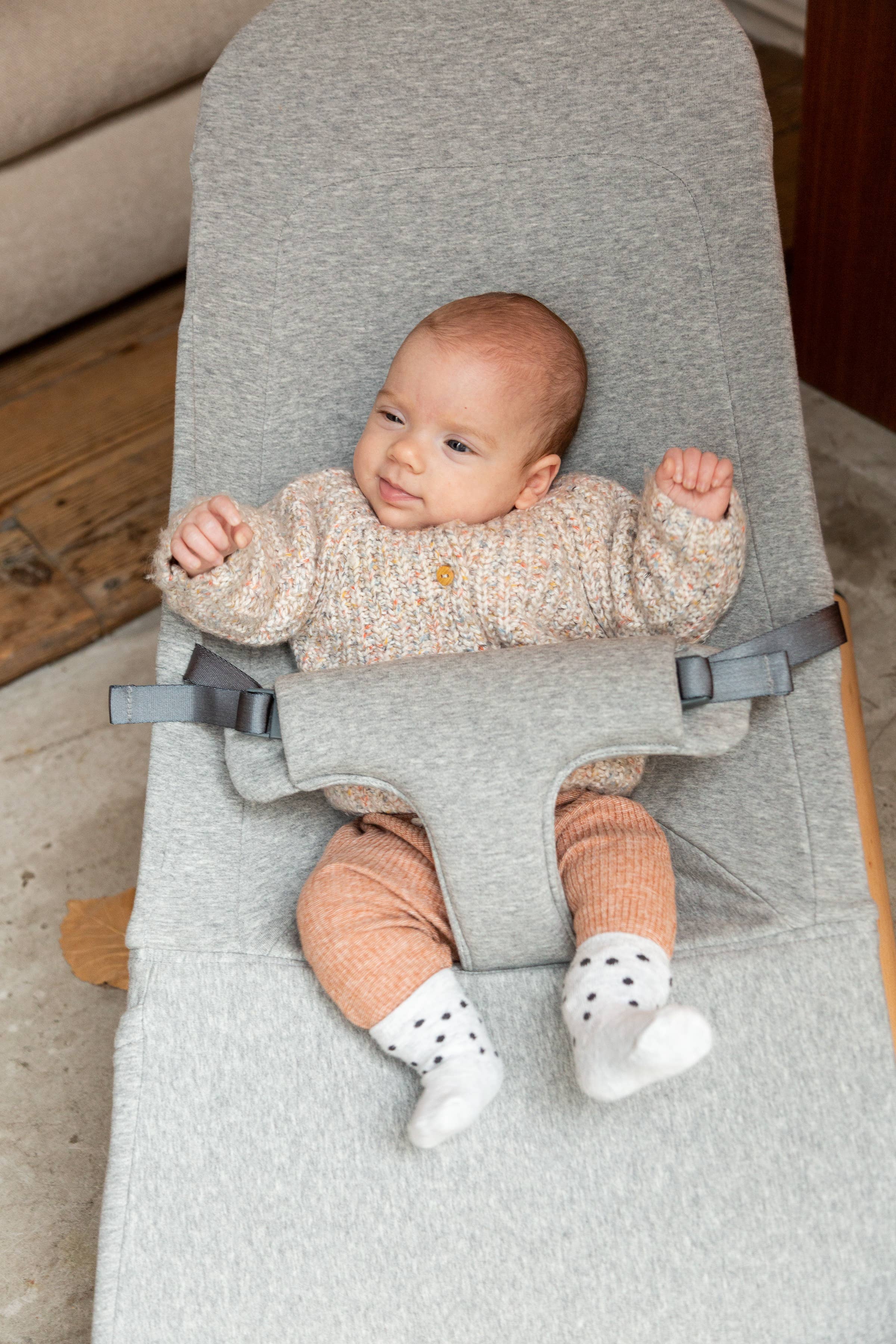 BEABA & Childhome - Vente Balançoire – enfant et bébé - Bouncer Evolux Childhome - Jersey gris10