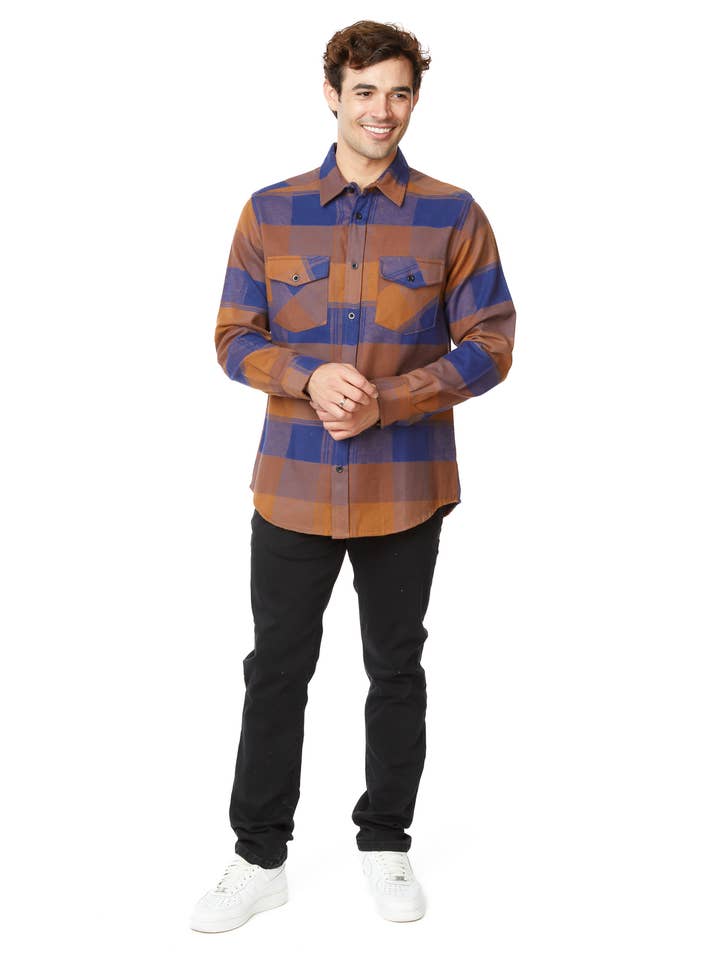 Hawks Bay Men's Super Soft Long Sleeve Flannel Shirts for wholesale on Faire
