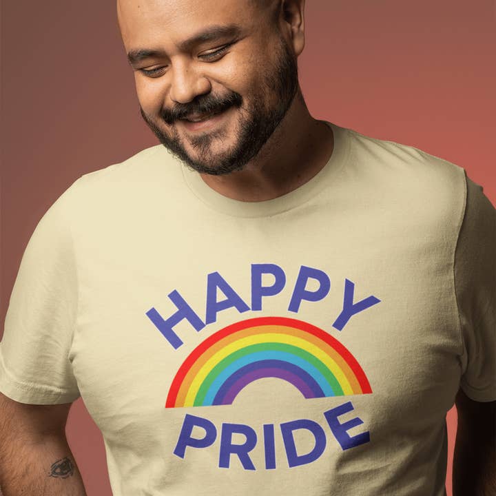 Pride Majic - Wholesale Screen Printed T-Shirt - Unisex - Happy Pride Rainbow Tee – by PrideMajic.com 🌈