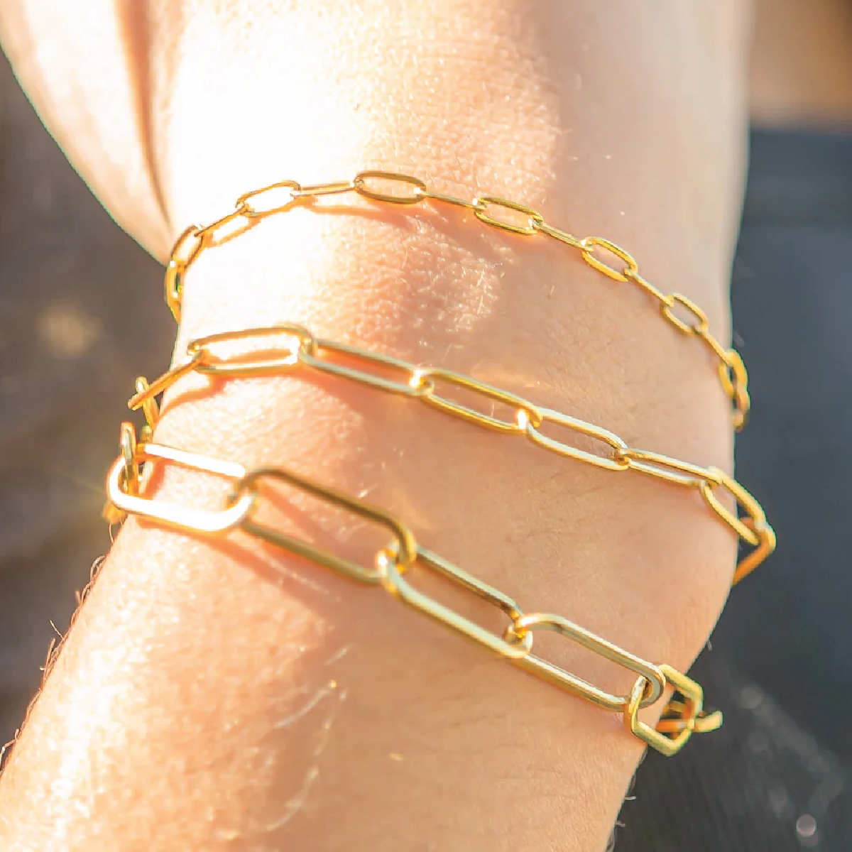 Mint + Sky - Wholesale Link & Chain Bracelet - Paperclip Chain Bracelet3