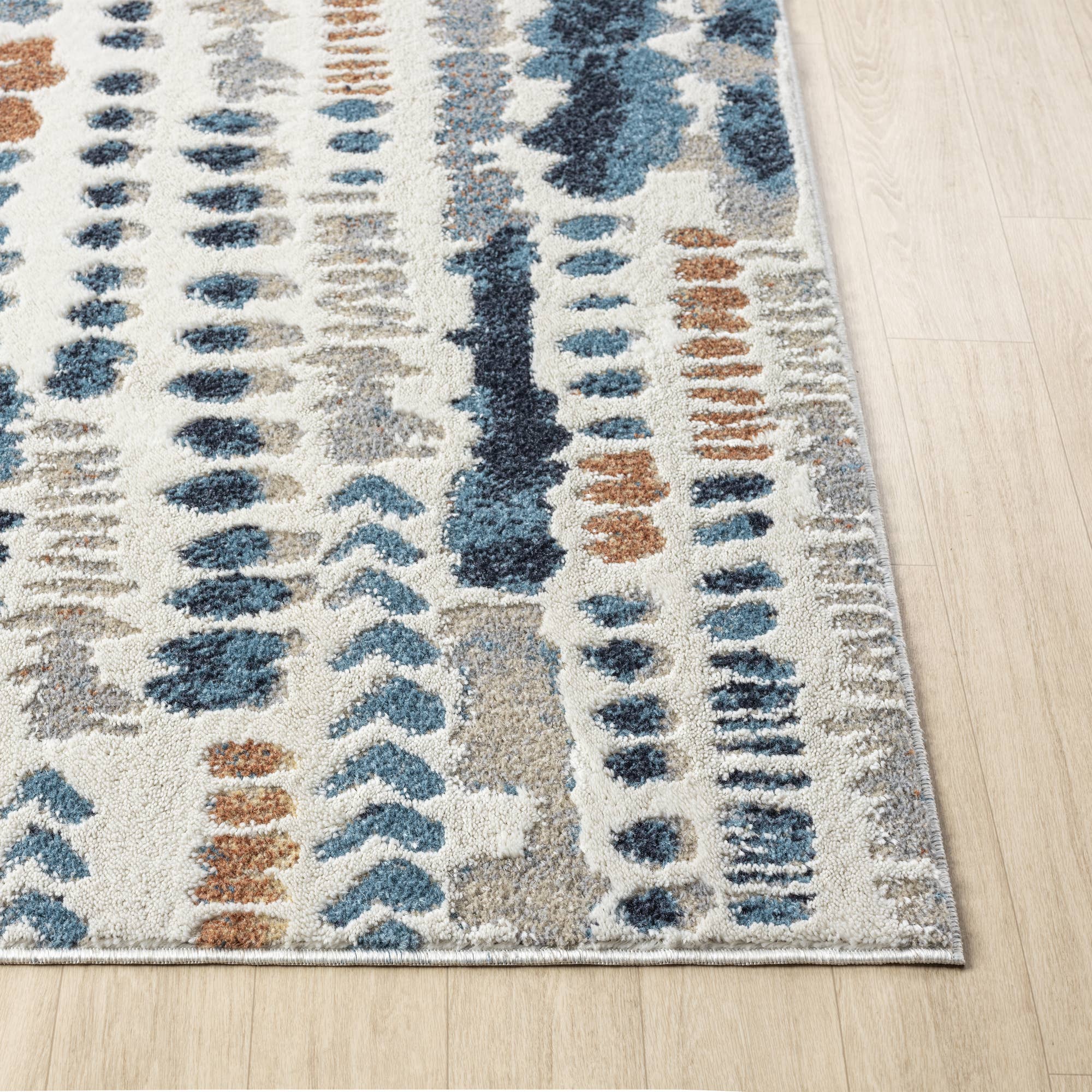 LR Home - Wholesale Area Rug - Washable Modern Blue/Gray Abstract Indoor Area Rug4