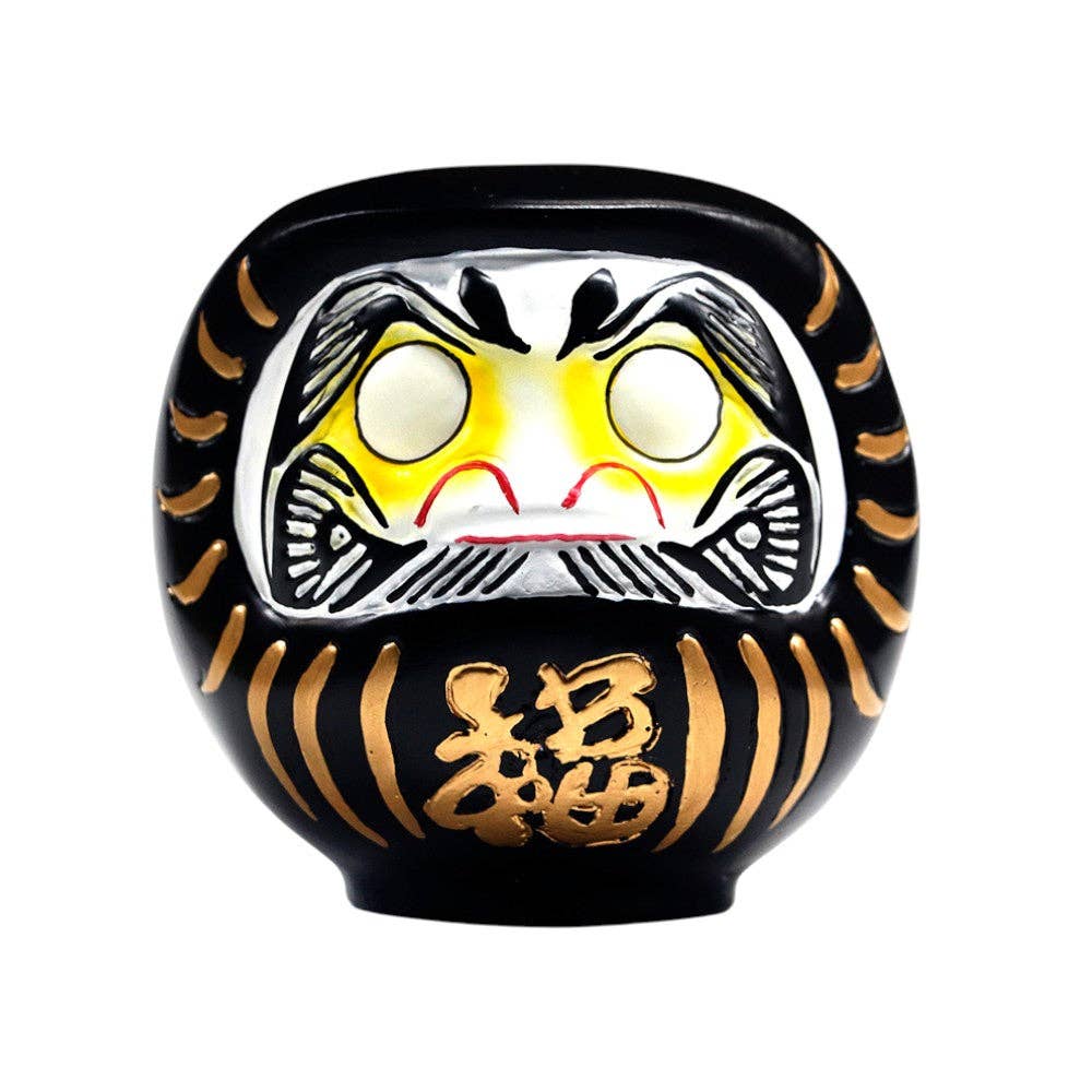 Urban Tokyo – wholesale Decorative figurine – 3.5 Inch Lucky Daruma Black Stability Unpainted Eyes (1/36)0