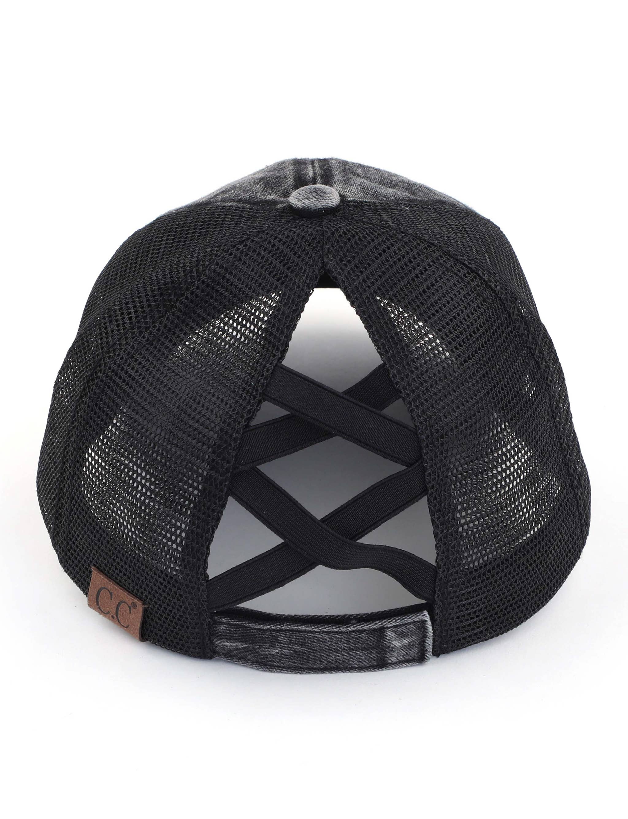 Truly Contagious - Wholesale Ponytail Cap - Women's - CC Washed Denim Criss Cross Cap ( BT-1009 )8