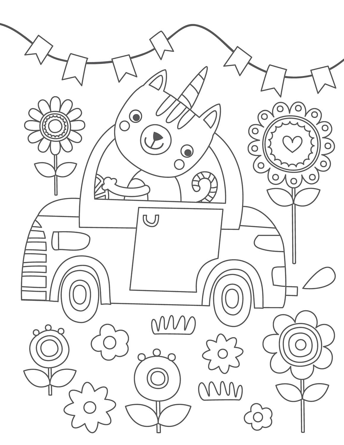 Fox Chapel Publishing - Wholesale Kleurboek - Kinderen en baby - Silly Caticorns kleurboek2