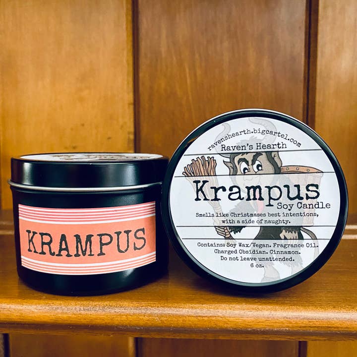 Raven’s Hearth - Wholesale Novelty Candle - Krampus Candle | Christmas | Fraser Fir & Dragon’s Blood4