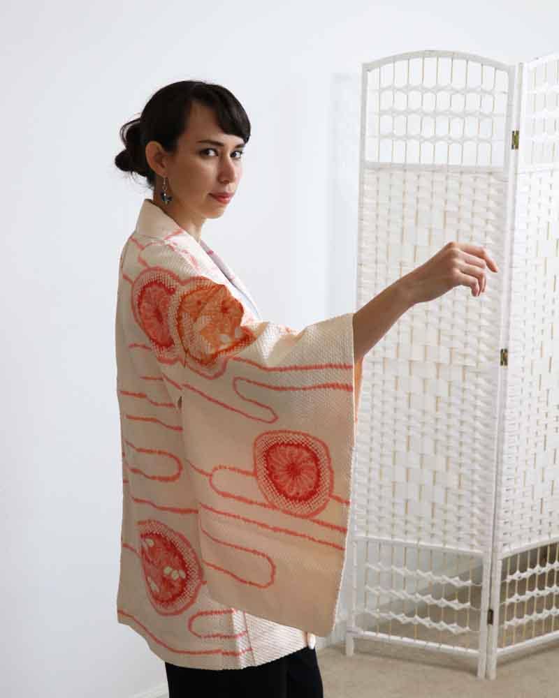 KimonoZen – wholesale Kimono – Women's – Maru Kimono Shibori Jacket4