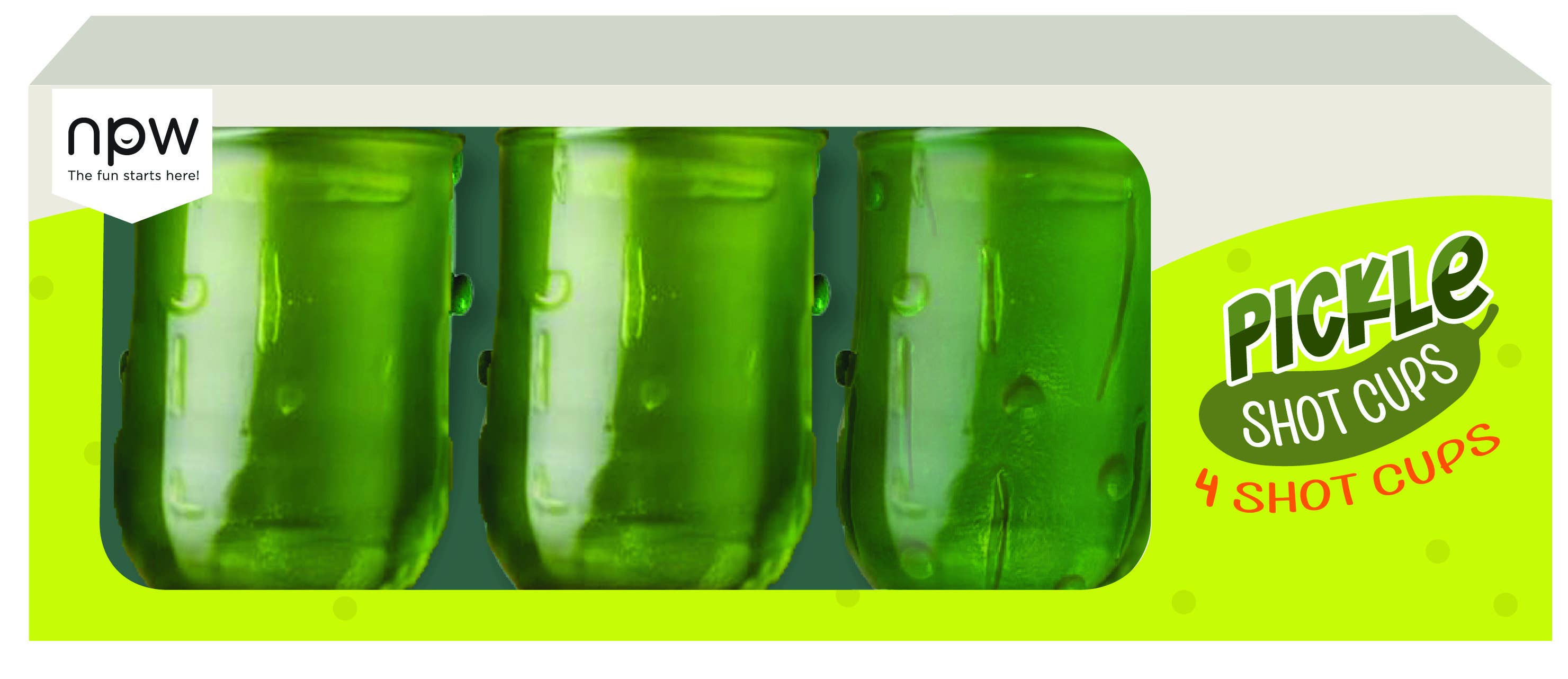 NPW – wholesale Shot glass – Pickle Shot Glasses 4 pk1