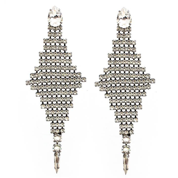 DYNASTY DIAMOND MESH EARRINGS for wholesale by House of Emmanuele