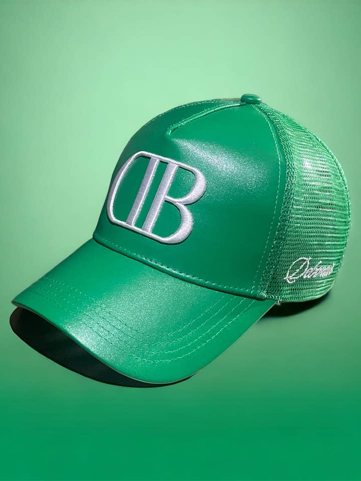 Trucker aus grünem Leder für den Großhandel von Debonair Men