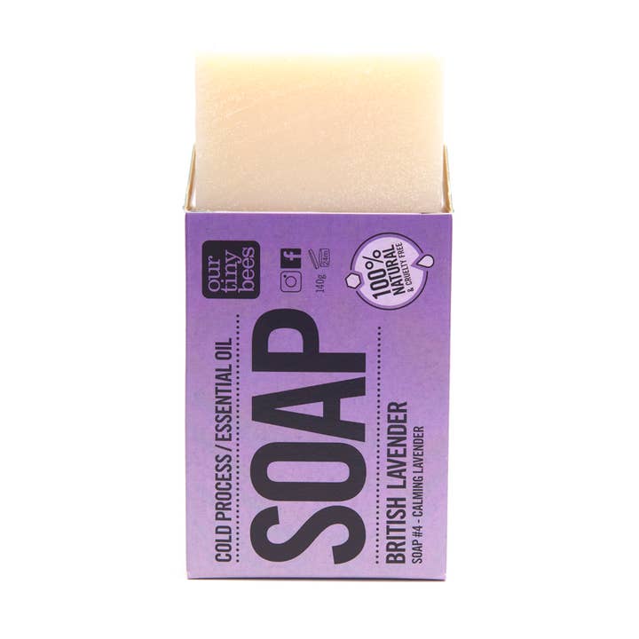 Soap #4 Lavender (140g Big Block) / 100% Natural / Eco Friendly for wholesale by Our Tiny Bees