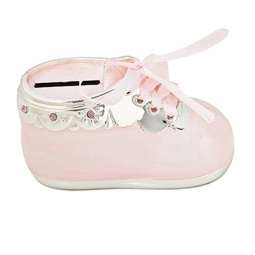 Pink Girl Shoe Bank with Jewels and Ribbon Laces for wholesale by Roman