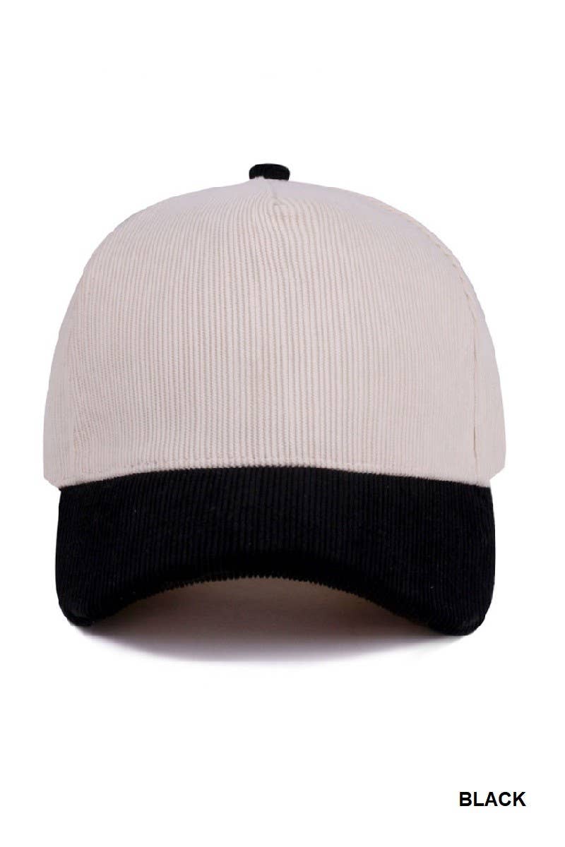 Vanilla Monkey - Vente Casquette de baseball – unisexe - Casquette en velours côtelé bicolore simple1