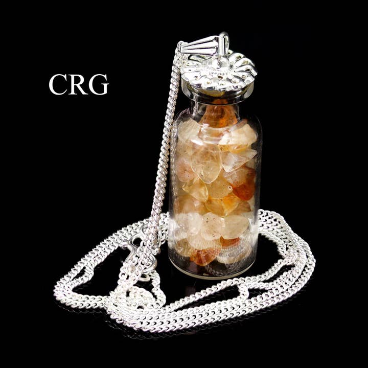 Set di 5 ciondoli a forma di bottiglia in citrino per la vendita all'ingrosso da parte di Crystal River Gems LLC