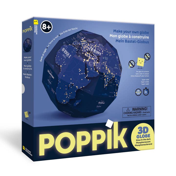 GLOBE A CONSTRUIRE NOTRE PLANETE DE NUIT pour la vente par POPPIK