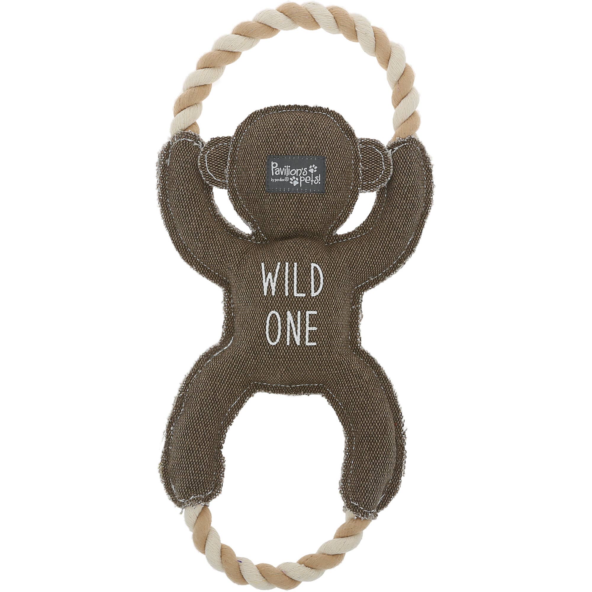 Pavilion - Wholesale Pet Toy - Cat/Dog - Wild - 12" Canvas Dog Toy on Rope1