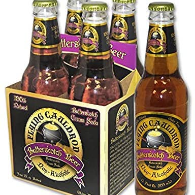 Grandpa Joe's Candy Shop - Wholesale Soda/Carbonated Drink - Flying Cauldron Butterscotch Beer, 12oz Glass Bottle 12ct