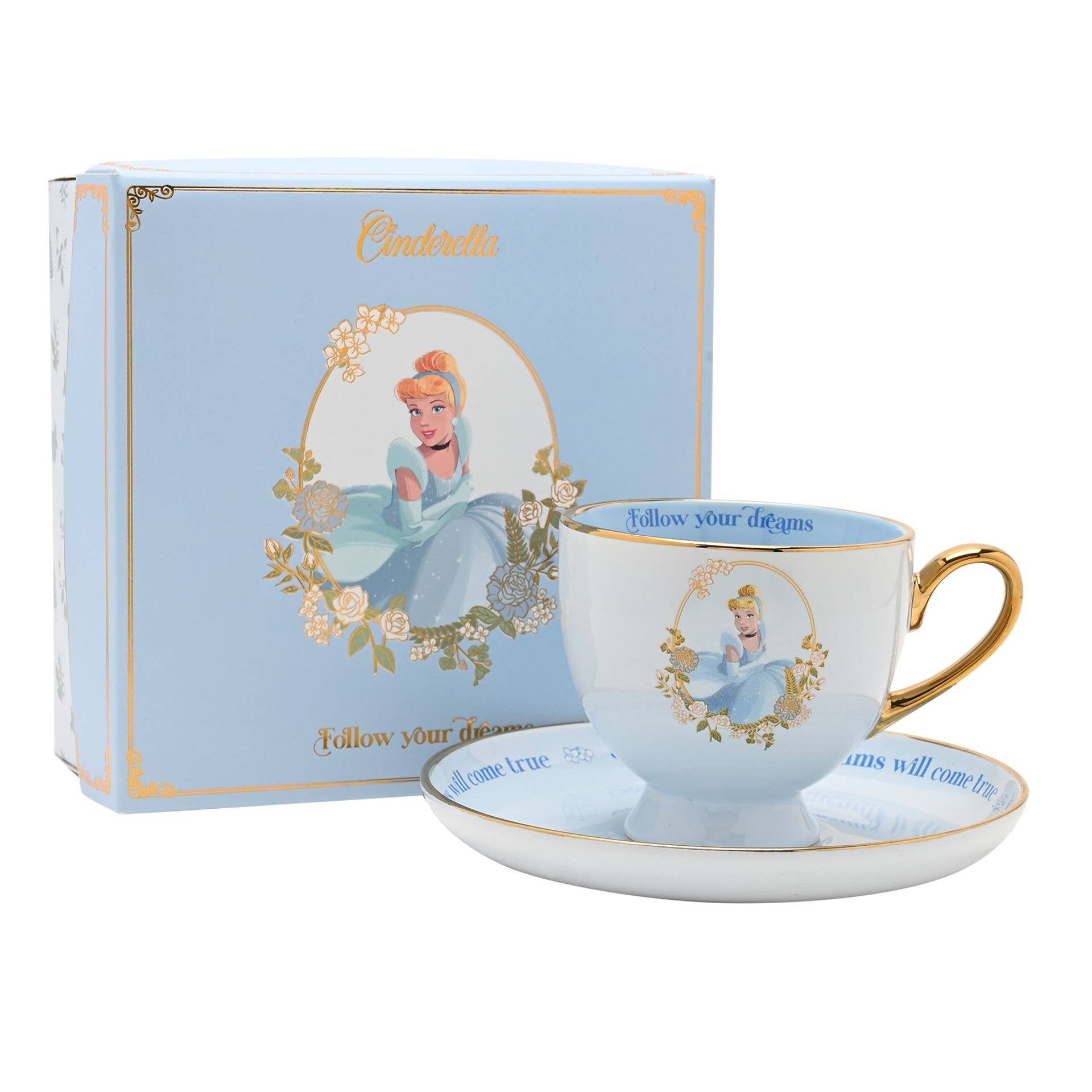 WIDDOP and Co. - Wholesale Drinking Glass/Cup - Disney Pastel Princess Tea Cup & Saucer - Cinderella6