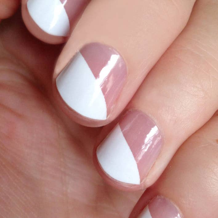 White Modern French Nail Wraps for wholesale by So Gloss