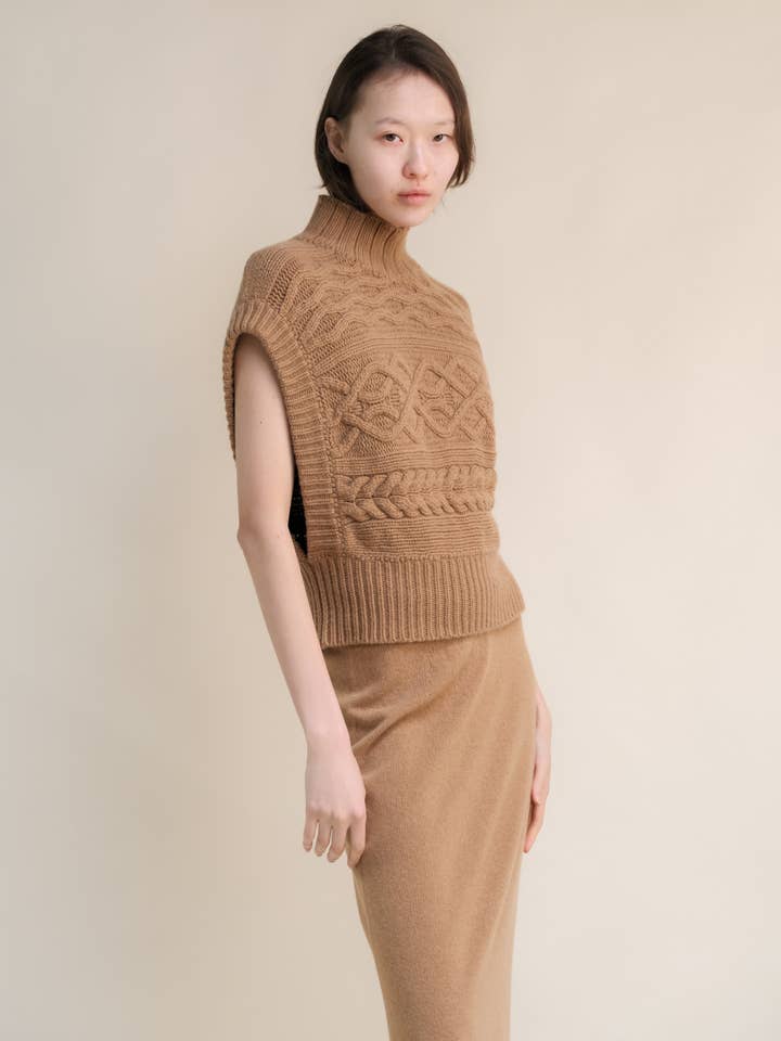 Lèmme - Wholesale Tunic Sweater - Women's - Cashmere Mix Maxi Cable Tunic13