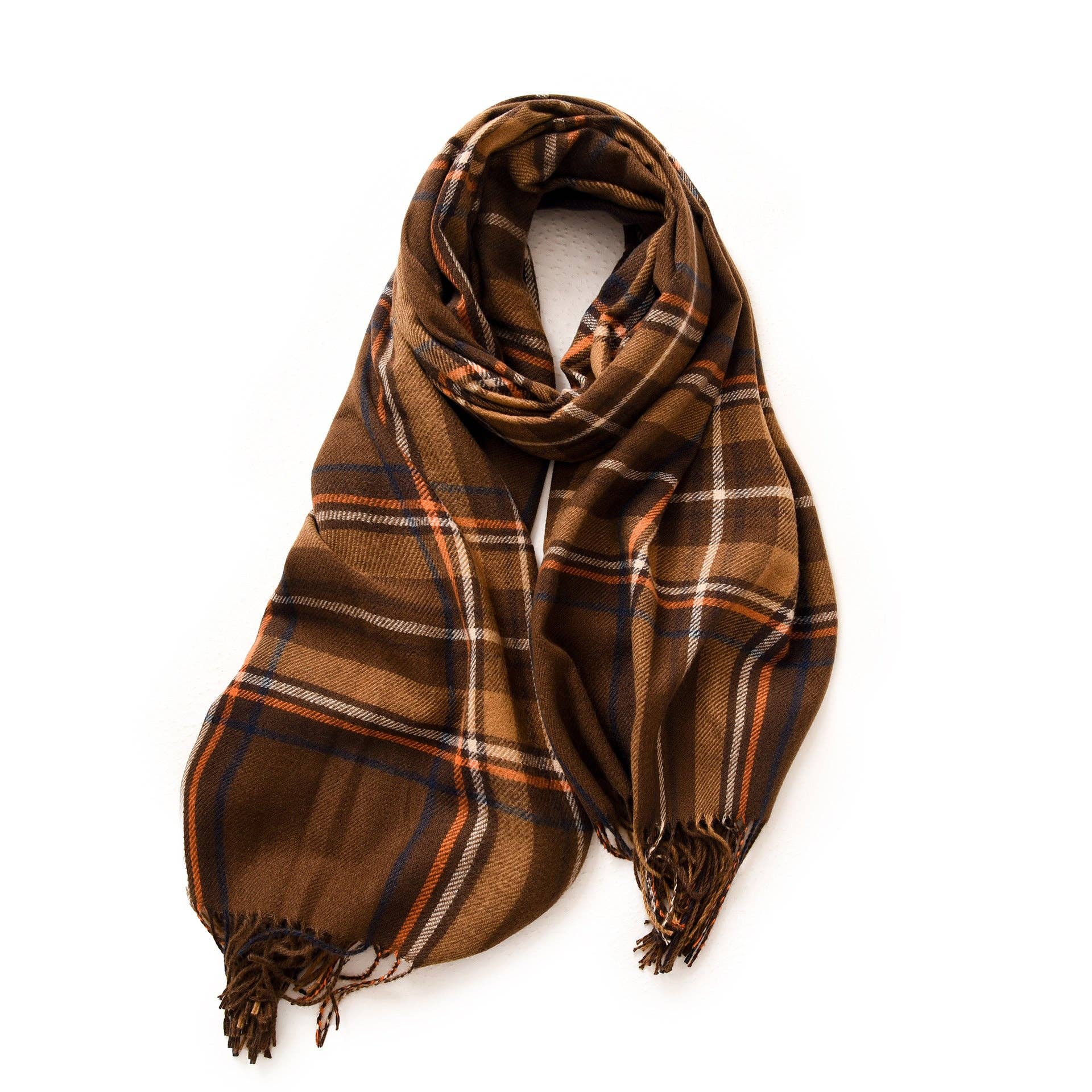 alberalkirk - Wholesale Scarf - Women's - Classic Plaid Fringe Scarf  M5A2280