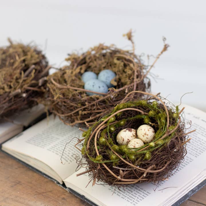Audrey's Home & Gift – wholesale Decorative tabletop object – Decorative Bird Nests (Set of 3)