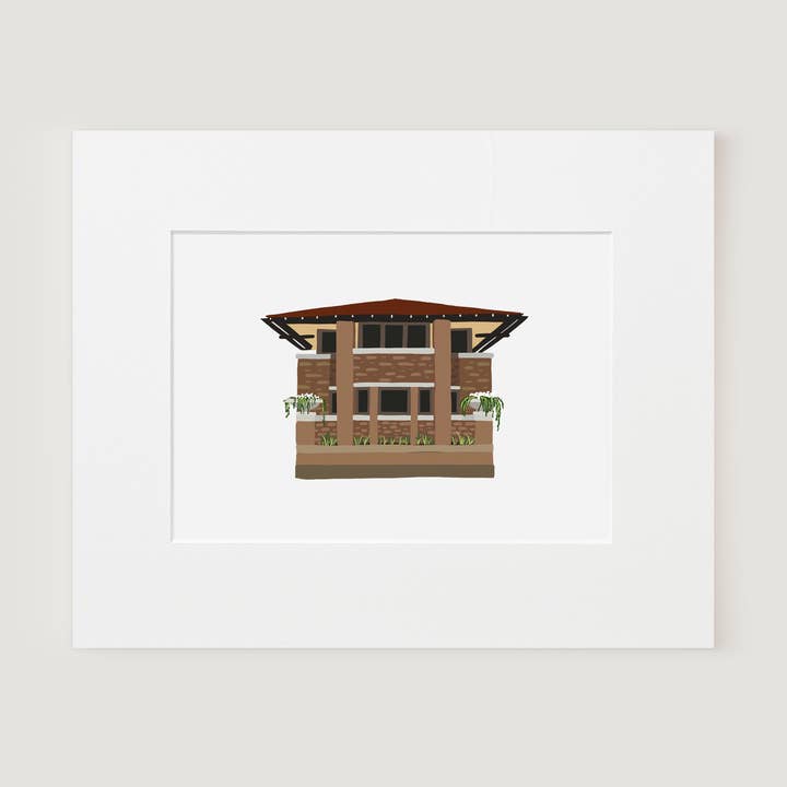 Matted Art Print, Darwin Martin House for wholesale by Doster Paper Co.