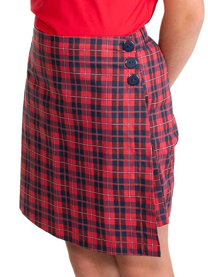 Falda-pantalón TYL Scholar en cuadros Holy Souls para venta al por mayor de The Yellow Lamb