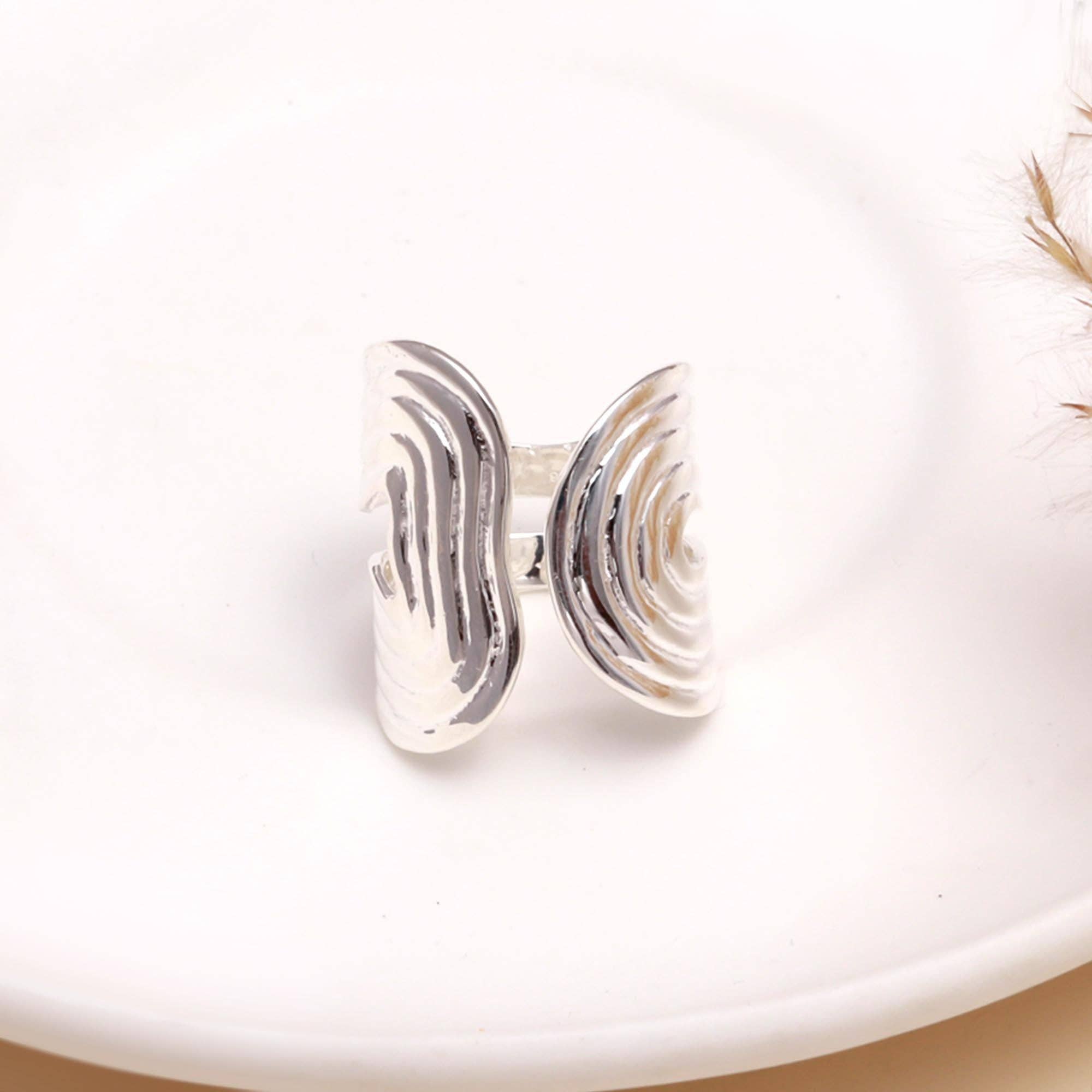 AG 925 JEWELLERY - Wholesale Cocktail/Statement Ring - 925 Sterling Silver Modern Minimalist Statement Ring