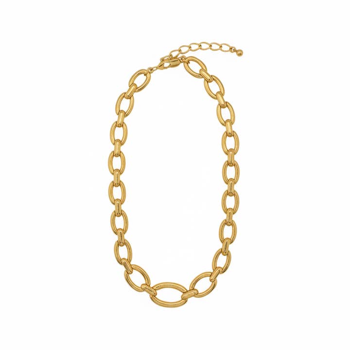 Chunky gedurfde ketting met schakelontwerp voor wholesale door Dalbit New York Jewelry