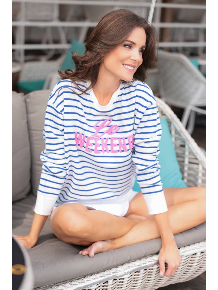 LE WEEKEND SWEATSHIRT, SKY for wholesale on Faire