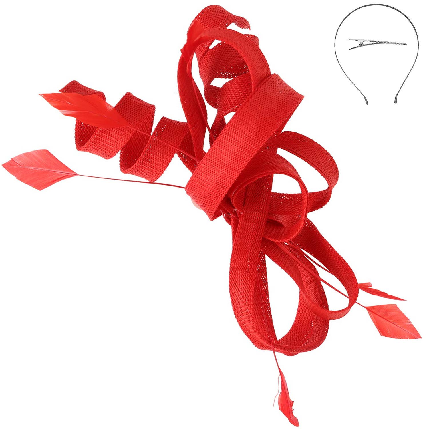 SP Sophia Collection - Wholesale Fascinator Hat - Women's - 3-Piece Flax Fabric Fascinator Headband and Clip3