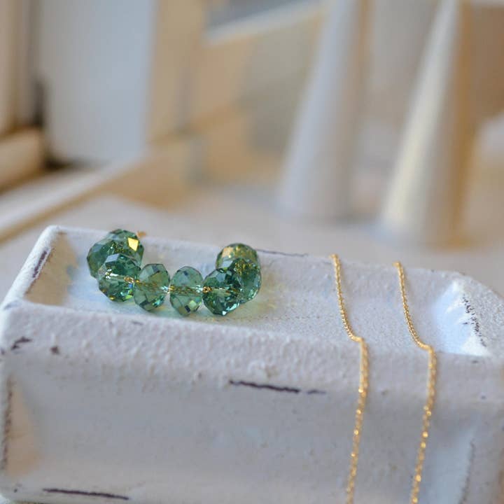 Sela+Sage - Wholesale Pendant/Charm Necklace - Swarovski Emerald Necklace – Bridal & Everyday Chic