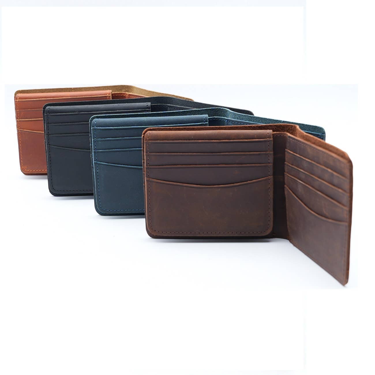American Leather Goods - Wholesale Wallet - Men's - Genuine Leather Wallet for Men with Flap out ID Window8