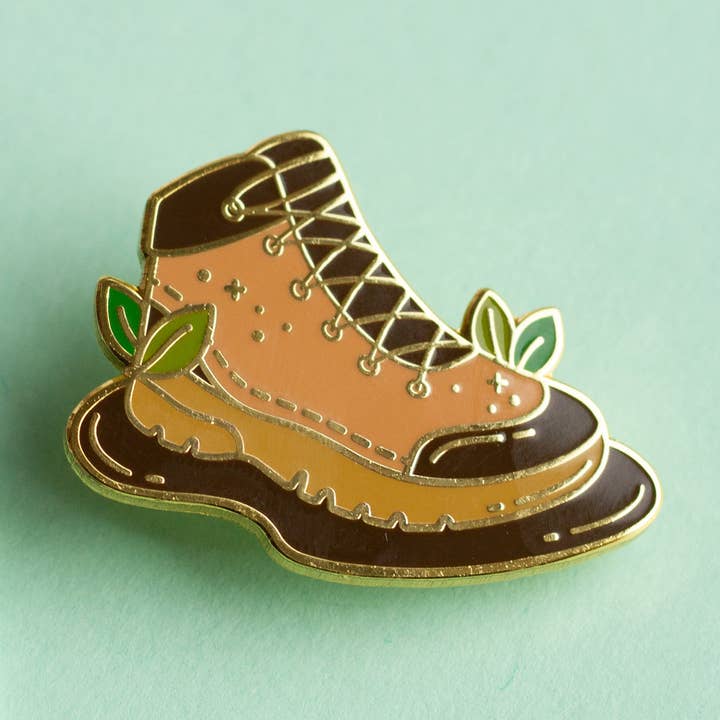 Hiking Boot Enamel Pin for wholesale by Occasionalish