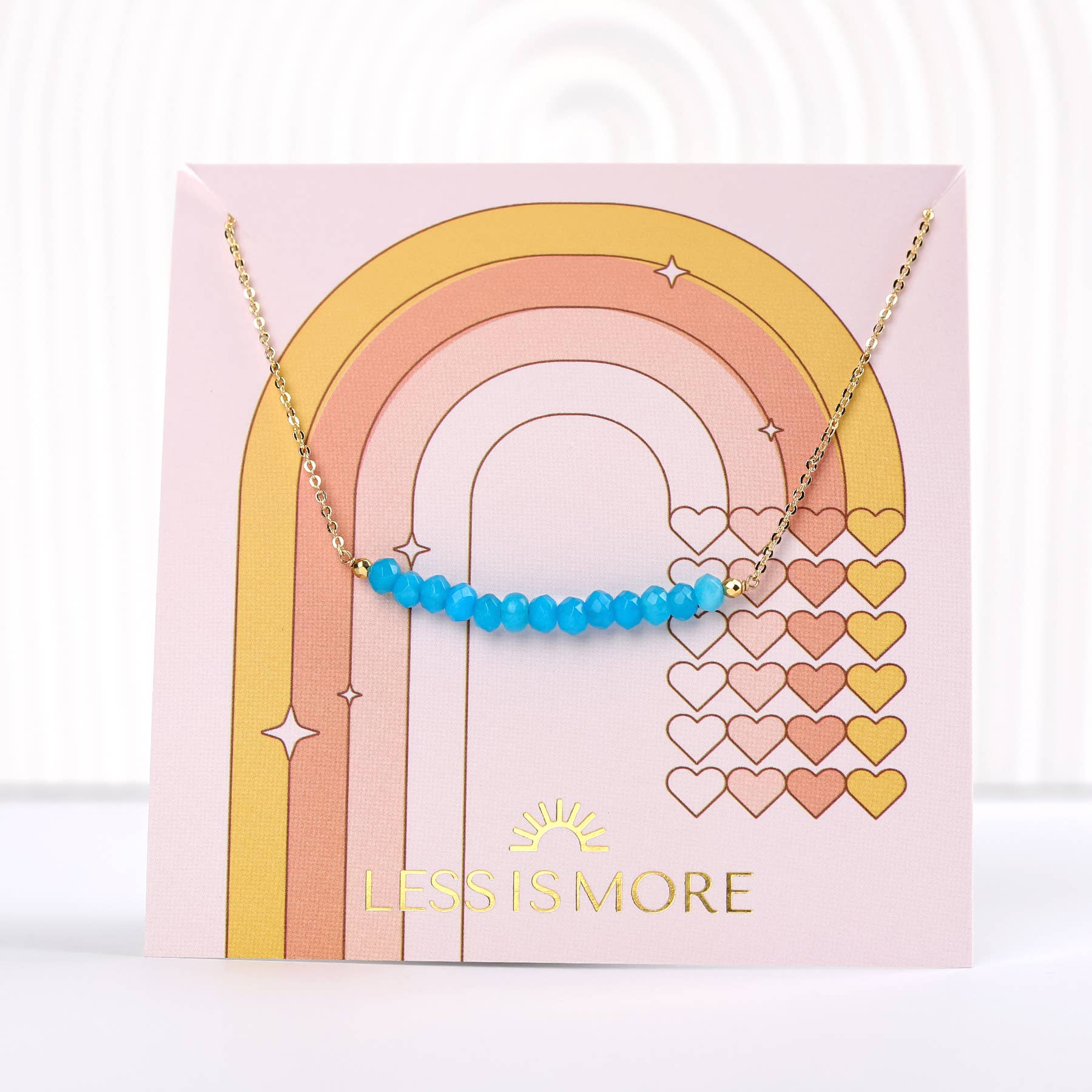 Less is More – Engroshandel Perlehalskæde – Mint Jade Smile halskæde (Guld eller Sølv)8