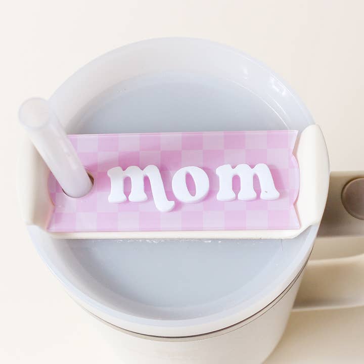 Tumbler Lid Tag-Mom for wholesale by The Darling Effect