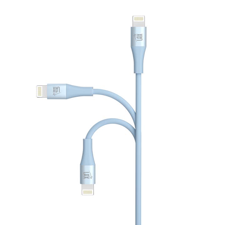 LAX Gadgets - Wholesale Charging cable - MFi Iphone Cable 4 Ft Clear Connectors Linear Retail Pack6