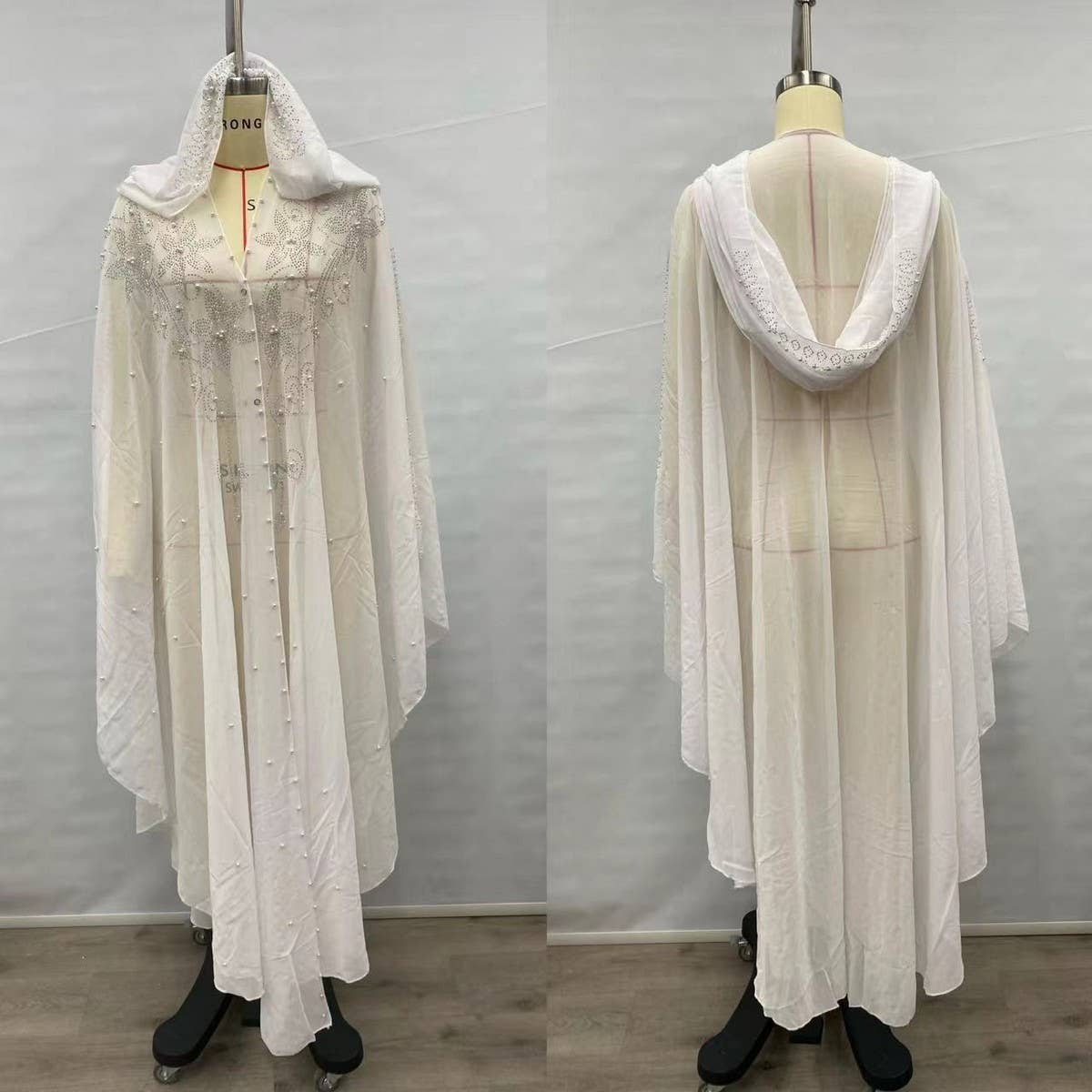 ACCITY - Wholesale Cape - Women's - African Beaded Long Robe Muslim Cape Hooded Dress_CWMM613815