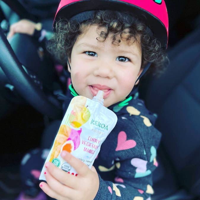 Kekoa Foods - Wholesale Baby Food - Curry Vegetable Mango Squeeze Pouch, 100% Organic Vegetarian Baby Food Purée6
