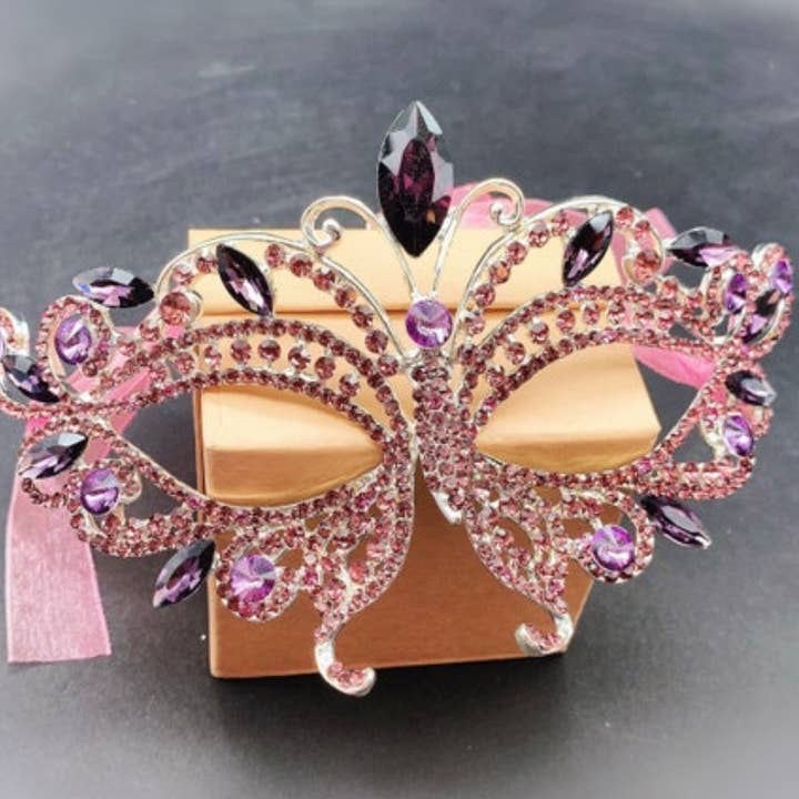 Happy Dream Gifts - Wholesale Costume - Women's - Masquerade Mask Luxury Rhinestone Fancy Mask Party Queen