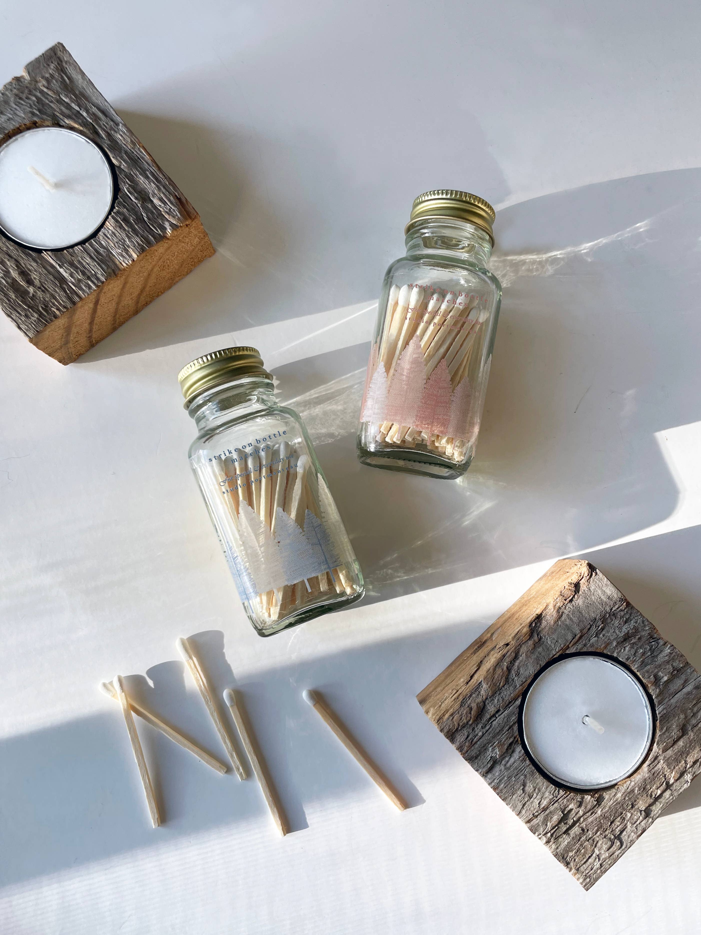 Studio Portmanteau - Wholesale Matches - Variety Pack of Noble Fir Trees 2" White Match Jars9