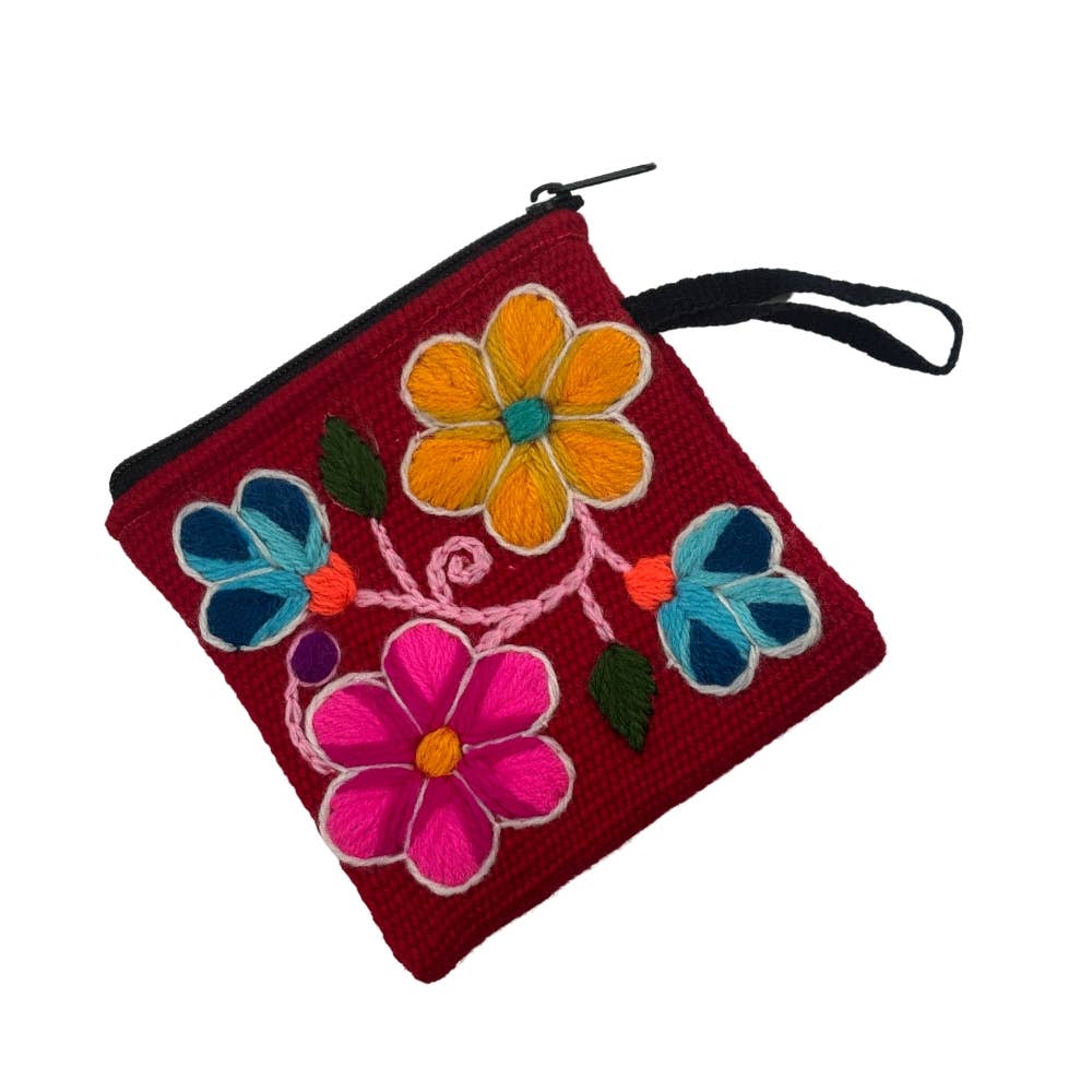 Earths Elements Wholesale - Wholesale Coin Purse - Women's - Peruvian Coin Purse - Embroidered Floral, Assorted3