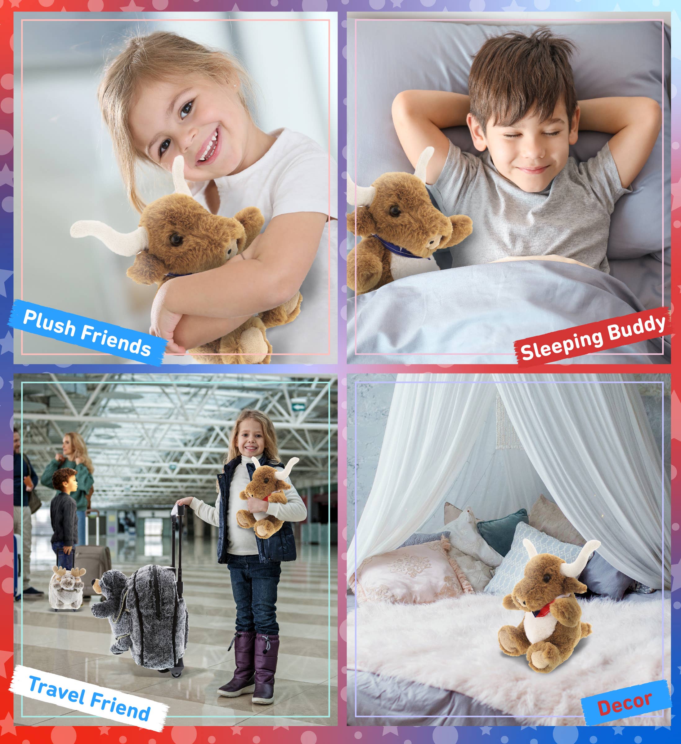 Cota Global - Wholesale Stuffed/Plush Toy - Kids & Baby - Super Soft Plush - Texas Longhorn3