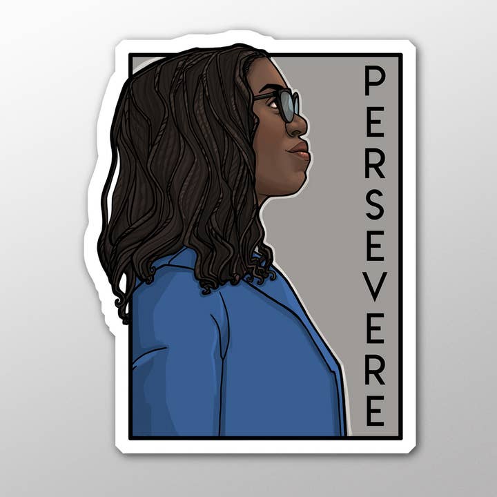 Autocollant Persevere - Ketanji Brown Jackson - She Series pour la vente par Karen Hallion Illustration